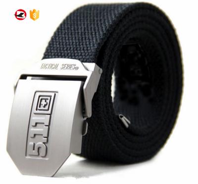 China 100% cotton casual canvas belt with alloy buckle for sale