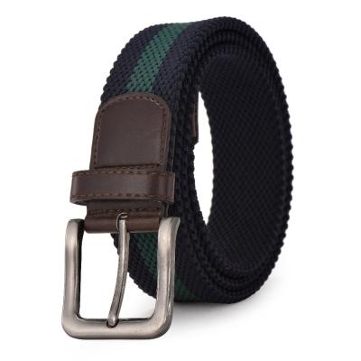 China Leisure Men Women Elastic Stretch Belts In Two Color Canvas Cotton Belt for sale