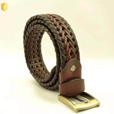 China 2018 fashion new fashion style braided bonded leather belt for sale