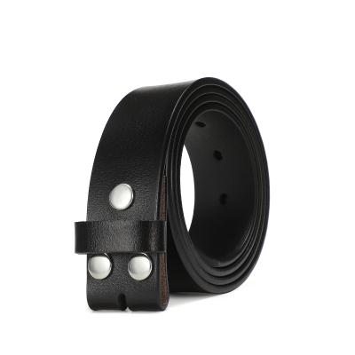 China Soft No Buckle Mens Leather Belt Strap 100% Cowhide Leather Belt for sale