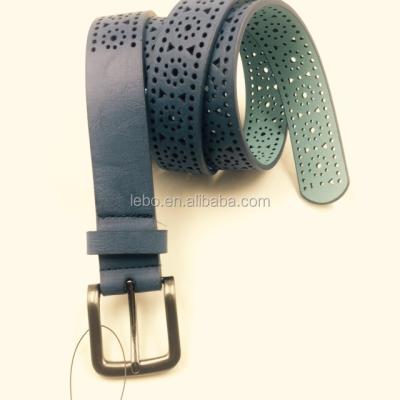 China Fashion Women's PU Leather Belt With Punching Genuine Leather for sale