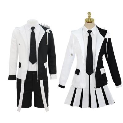 China Fashion Danganronpa Triggerful Havoc Bear Anime Girl Cosplay School Uniform Black And White Costume for sale