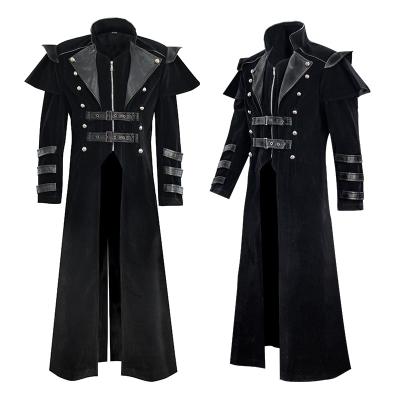 China 2021 New Victory Black Vampire Cloak Halloween Cosplay Punk Style Breathable Party Medieval Costume for sale