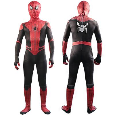 China 2021 New Halloween Spider-Man Fancy Cosplay Jumpsuit Softly Costume For Adult Kids Spider-Man Red Black Spiderman for sale