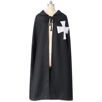 China Cool Templar Cloak C Hooded Gothic Halloween Party Cosplay Costume For Men for sale