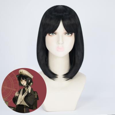 China Lamu Anime Wigs Synthetic Hair Cosplay Body Wave Color News Blue Color Short Leimu Black Heat Resistant Wigs for sale