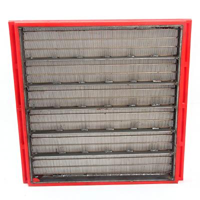 China Mineral Polyurethane Coated Stainless Steel Wedge Screen Vibrating Screen for sale