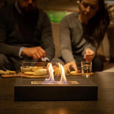 China Stored Pozo de fuego Buca by IL fuoco Modern Mini Portable Fire Concrete Bowl Fireplace Ethanol Outdoor Fire Pit for sale