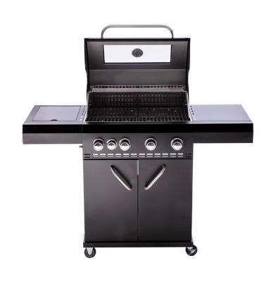 China Hot Selling High Quality Easily Assembled Stainless Steel BBQ Grill Garden With Side Pot Portable Vertical Gas BBQ Grill for sale