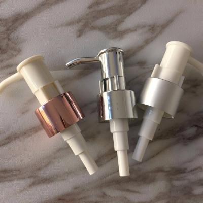 China Non Spill Quality Guarantee Plastic Lotion Dispenser Pump 20/410 24/410 Aluminum UV Liquid Soap Pump With Different Heads for sale