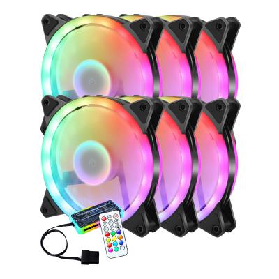 China RGB 120mm Support Factory Price 12V Computer Case Fan Ventiladore Para PC LED Fan Cooling 6pin For CPU for sale