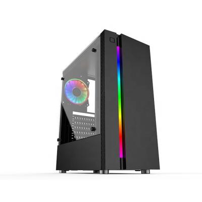 China With Fan OEM Gaming PC Case Computer ARGB Stripe Computer Case Customized Gaming Case for sale