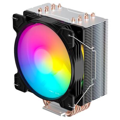 China LED Light High Performance 6PCS Heat Pipe Fan 4PIN PWM 120mm Heat Pipe Fan 4PIN PWM 120mm CPU Cooler Silent Design and Soft Fan for sale