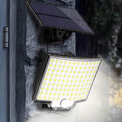 China Garden Solar Lights Outdoor 106  LED Wall Lamp with Adjustable Heads Security LED Flood Light IP65 Waterproof with 3 Working Modes for sale