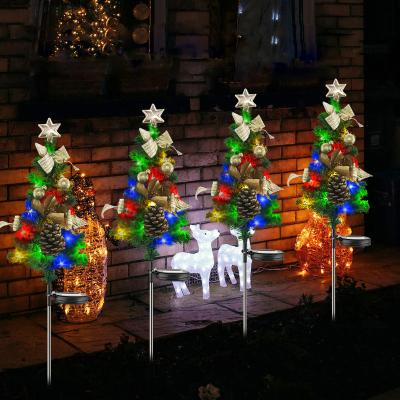 China Garden Christmas Tree Decorations Solar Led Light Outdoor Lawn Lamp Waterproof Sensor Garden Patio Porch New Year Party Christmas Gift for sale