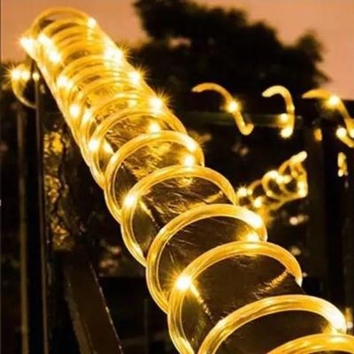 China Garden 1~2Pack Solar Led Light Outdoor Garden Christmas Decoration Garland Xmas Solar Rope String Light Fairy Strip 32m/22m/12m/7m for sale