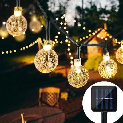 China Garden 100 LEDs 13M Crystal Ball Solar Lamp Outdoor IP65 Waterproof String Fairy Lights Solar Garden Garlands Christmas Decoration for sale