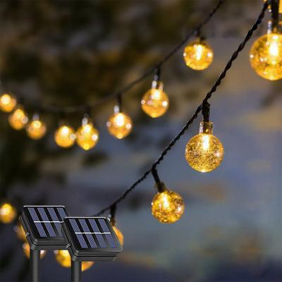 China Garden Led Solar String Lights Outdoor Crystal Fairy Light With 8 Modes Waterproof Solar Powered Patio Light For Garden Party Decor for sale