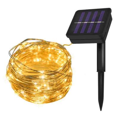 China Garden Solar String Fairy Lights 200m Christmas Lights Waterproof Outdoor Garland Solar Power Lamp Christmas For Garden Decoration for sale