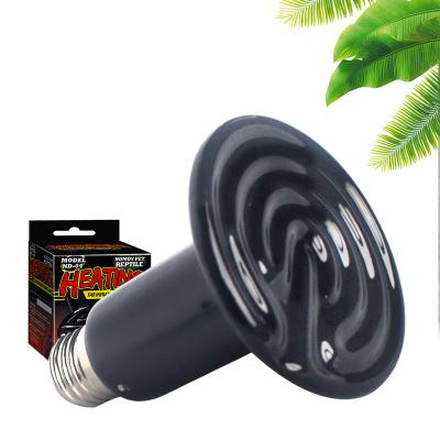 China E27 Reptile Mini Greenhouse Use High Efficiency Nonluminous Natural Infrared Heat Emitter Ceramic Bulb 40W/60W/100W/150W/250W for sale