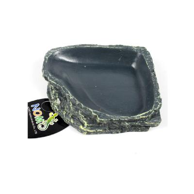 China Natural viable like resin pond food bowl for reptile and turtle aquarium mini greenhouse decoration for sale