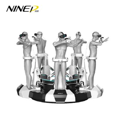 China Factory Supply VR Platoon Shooting Game Machine 9D Virtual Reality Shooting Game Platform 3*3*1.55M for sale