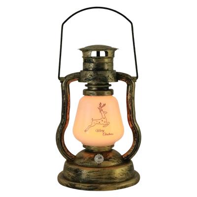 China Simulation Flame Retro Camping Lantern LED White Rechargeable Outdoor Camping Light for sale