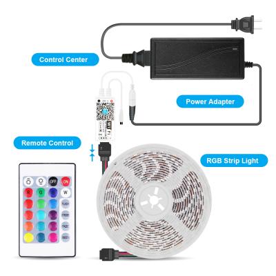 China LANDSCAPE LED Light Strips Night Blue Light Lamp Backlight Decoration Flexible RGB 5050 Controller WIFI Tooth String For Bedroom for sale