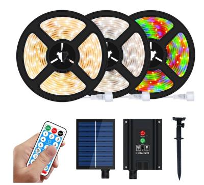 China New Waterproof Outdoor 3Meters 5Meters LANDSCAPE Solar Powered Led Panels Flexible Strip Light for sale