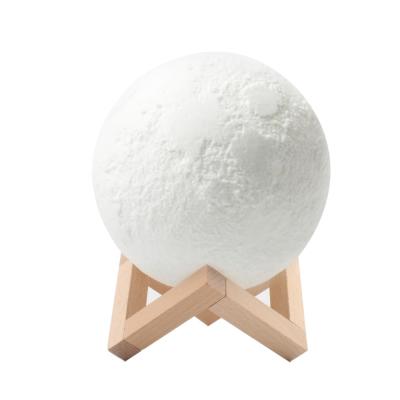 China Modern Hot Christmas Gift USB Touch Color LED Table Night Light 3D Rechargeable Remote Control Moon Lamp for sale