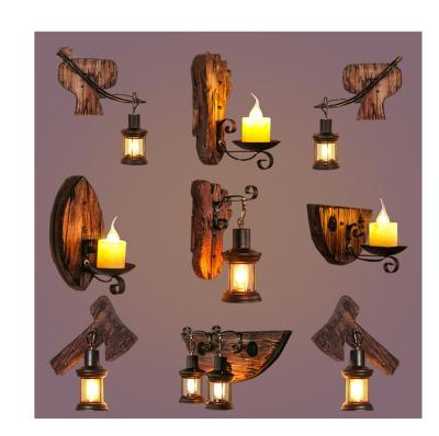 China Industrial vintage indoor wood wall lamp led wall lamp reding wall lamp for sale