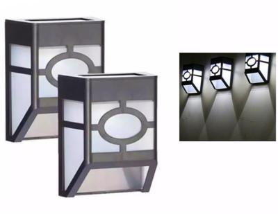 China 2 Pack Wall High Efficiency Saving Energy Garden Mounted Wireless Solar LED Wall Light Outdoor for sale