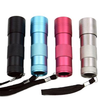 China New Pets Urine Battery LED Flashlight UV Lantern and Spot Detector 12LED 395nm Mini Portable Violet Purple AAA Flashlight for sale