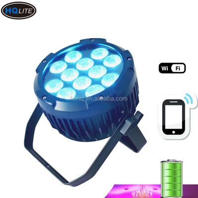 China 12LEDS Dmx Waterproof Wireless Remote Control Battery Operated Led Par Light IP65 27*27*33 for sale