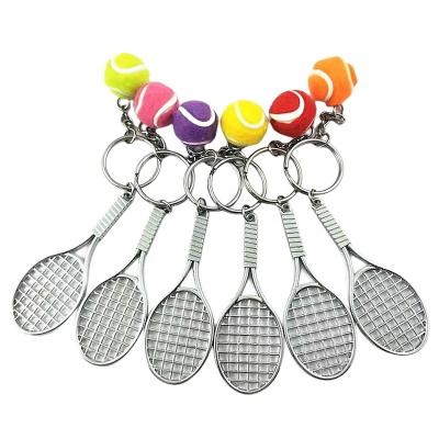 China Llavero Creative Mini Tennis Metal Keychain Sports Souvenir Custom Key Chain Promotion Gift/Keyring/Mini Tennis Metal Keychain Creative Sports for sale