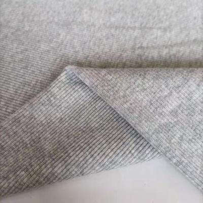 China Best Sustainable Hand Feeling Organic Cotton Spandex 2*2 Rib Knitted Fabric for sale