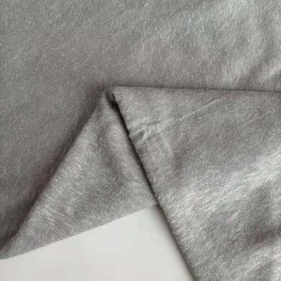 China Durable Soft And Fashion 100% Linen Foil Printed Jersey Fabric For Garment for sale