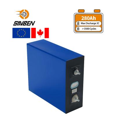 China Free Shipping Toys EU Canada STOCK 3.2V Lishen 272Ah 280Ah Lithium Deep Cycle Battery For Solar System for sale