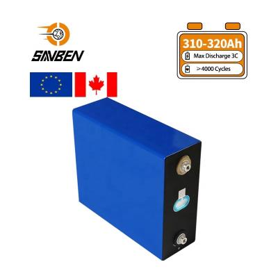 China Machine-out EU Canada 3.2V CATL 300Ah 310Ah 320Ah Free Shipping Stock Battery for sale