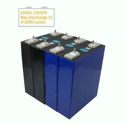 China 3.2V Lifepo4 Lishen 200Ah 202Ah prismatic machine tools battery cell for 10kw 48V 200Ah lithium battery for sale