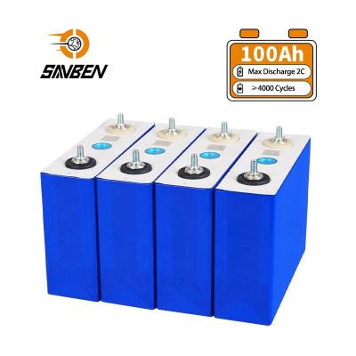 China Machine-Free Shipping LF100 100Ah 3.2V Lifepo4 Cell DIY 12V 24V 48V Battery for sale