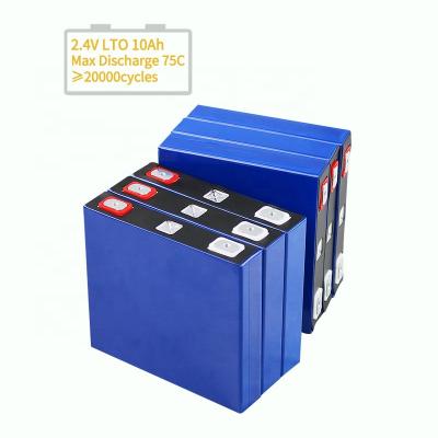 China Free Shipping Long Cycle Life 30pcs One Pack 2.4V Lithium Titanate Rechargeable Cell LTO 10Ah SCIB for sale