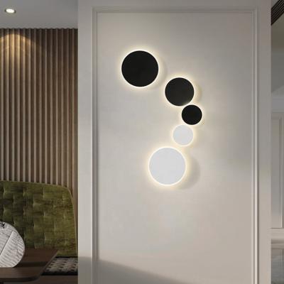 China Nordic Creative Red Night Light Bedroom Modern Simple Network 15w Corridor Stair Wall Background Wall Around LED Wall Lamps for sale