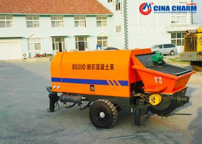 China Mini BS30 Car Hydraulic Concrete Pump , 30m3 / H Stationary Concrete Pump for sale