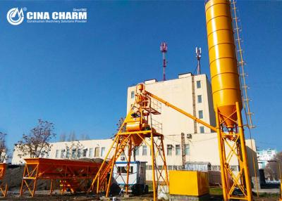 China Heavy Hzs25 Concrete Batching Plant , Bolted Cement Silo Soil Cement Mixing Plant for sale