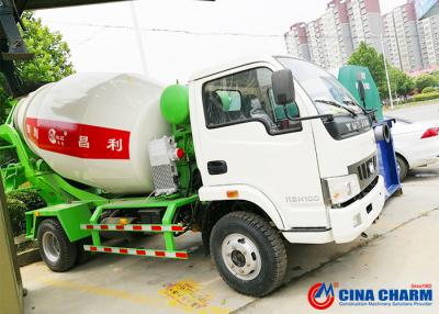 China Truck Mounted Transit Mixer Truck , Mobile Low Angle Small Cement Mixer Truck for sale