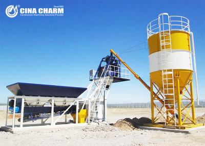 China Mini Mobile On Site Concrete Batching Plant , 10 - 25m3 / H Concrete Mixing Station for sale