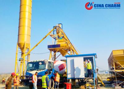 China Stationary Ready Mix Concrete Batching Plant , Precast Cement Mixing Plant for sale