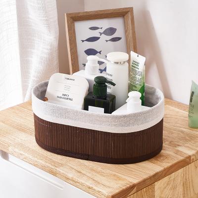 China Sustainable Bamboo Storage Baskets Bin Storage Household Desktop Storage Baskets and Containers for sale