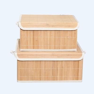 China Sustainable Bamboo Storage Basket Bin Household Storage Basket And Containers for sale